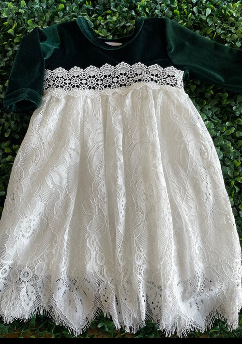 Joan Calabrese White Tea Length Lace Hem Dress 119377 – Sara's