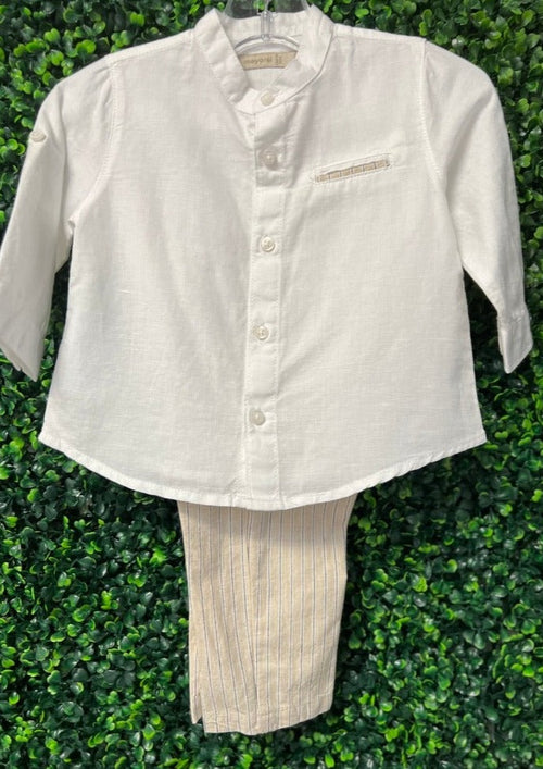 Mayoral Boys’ Linen Shirt and Pant Set 1527