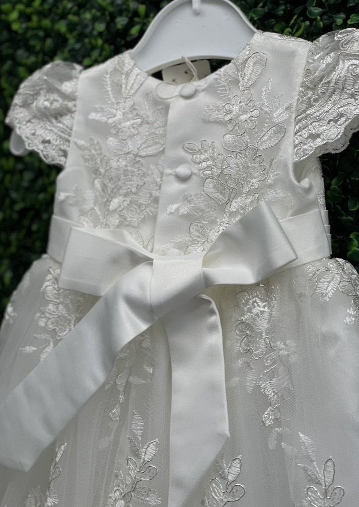 Princess Daliana Metallic Corded Lace Christening Gown With Rhinestone - Y9021193