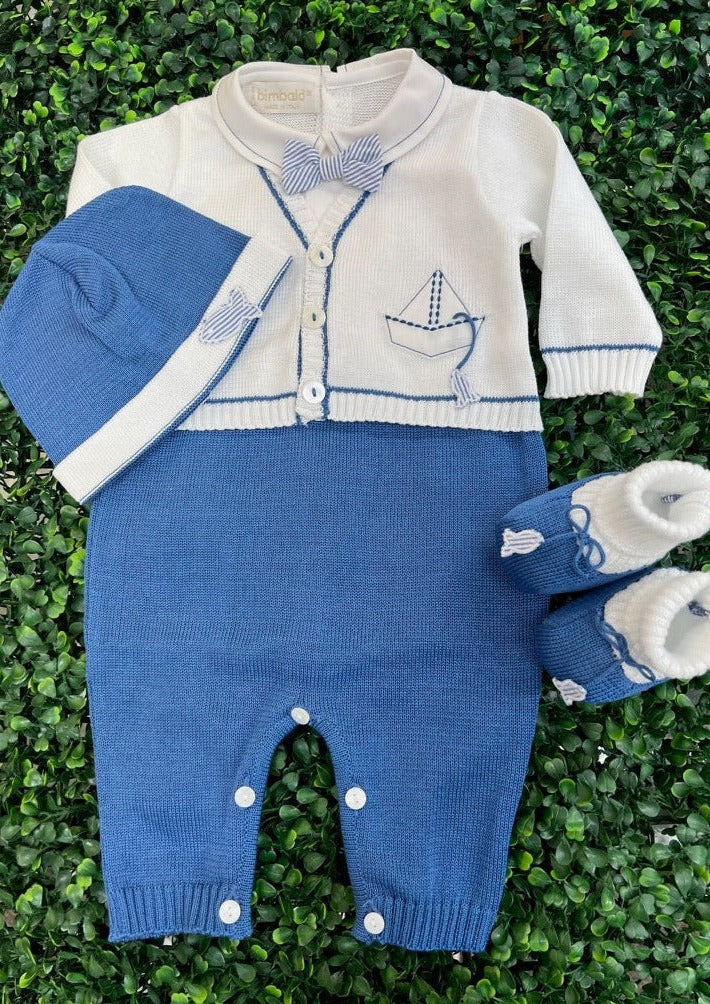Bimbalo Cotton Knit 5 Pc Outfit Yacht Applique