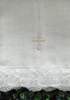 Baptism Towelette - Gold Cross