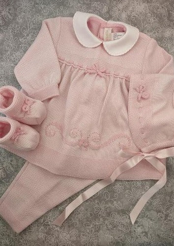 Bimbalo Girl’s Pink Knit 4 Pc Outfit