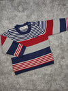 Mayoral Boys’ Red/Navy Striped Sweater and Navy Chino Set