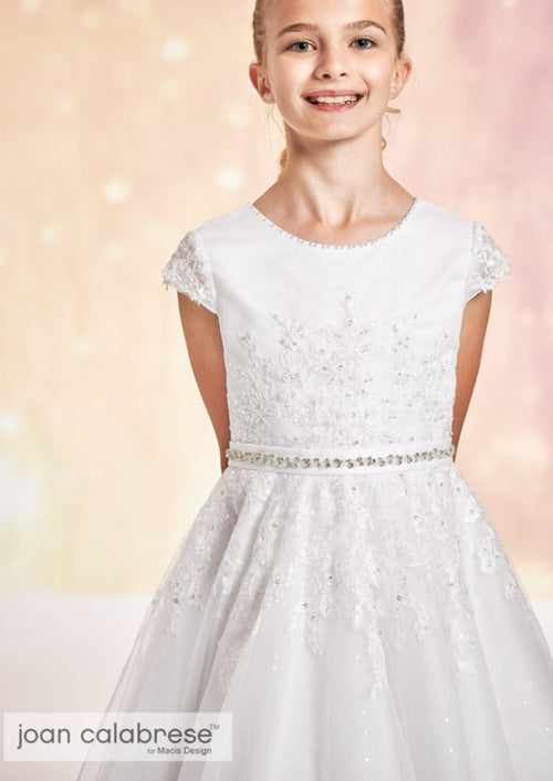 Joan Calabrese White Lace Bodice Communion Dress 123304