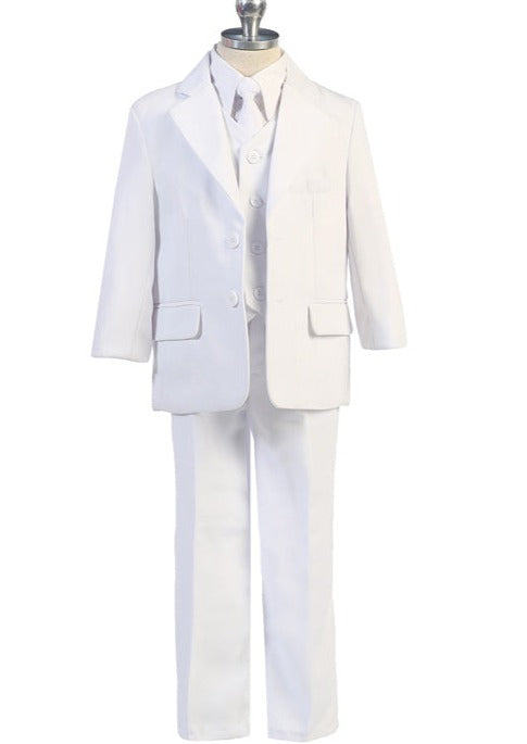 Fouger Slim White Suit With Vest