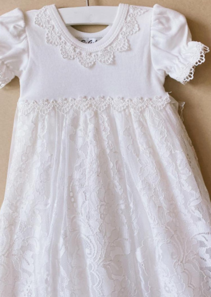 Bebe Gabrielle Cotton Changing Dress 339 12/ 18 Months / White Bebe Gabrielle Cotton Changing Dress 339 12/ 18 Months / White