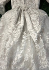 Christie Helene Custom Made Couture Silk and Lace Rosa Communion 3\4 Sleeve Dress