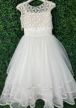 Michelina Bimbi Satin and Tulle Communion Dress with Coverlet 3009