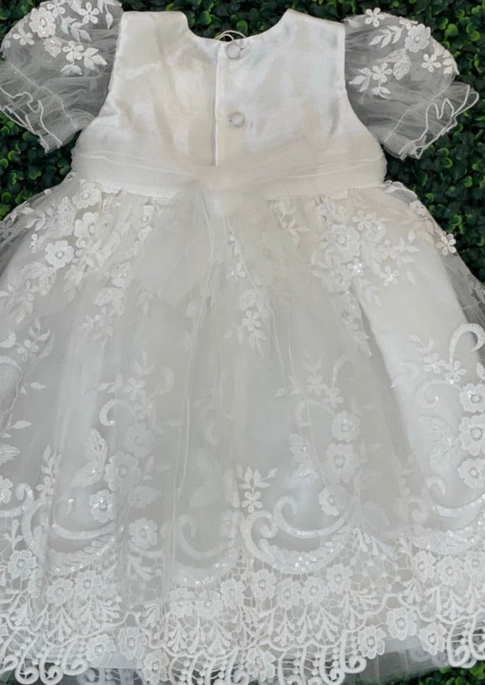 Princess Daliana Embroidered and Pearl Christening Gown - PD-Y9021223