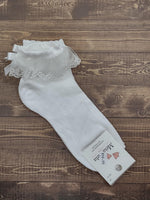 Meia Pata -Girls’ Cotton Dressy Ankle Socks with Bow