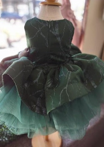 Girls’ Green Holiday Party Dress