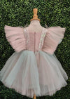 Girls’ Pink & Teal Tulle Party Dress
