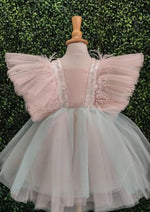 Girls’ Pink & Teal Tulle Party Dress