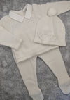 Dr. Kid Boys’ Ivory 3 Piece Infant Cashmere Knit Changing Outfit - DK110