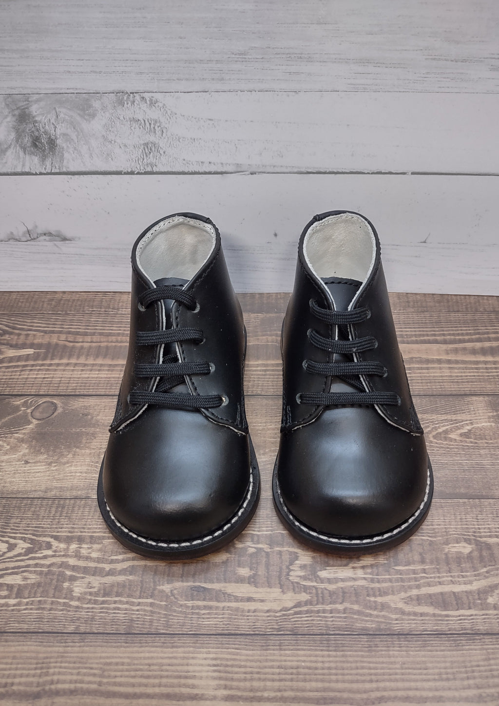 Boys Black Leather Walking Shoes  Sara's Children's Boutique