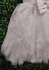 Tiered Lace Dress with Rhinestone Trimp