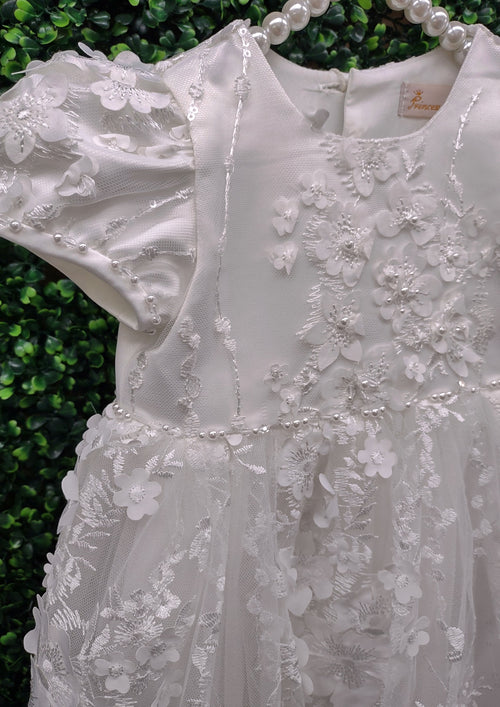 Princess Daliana 3D Floral Lace Full Length Dress - DL-Y2070L