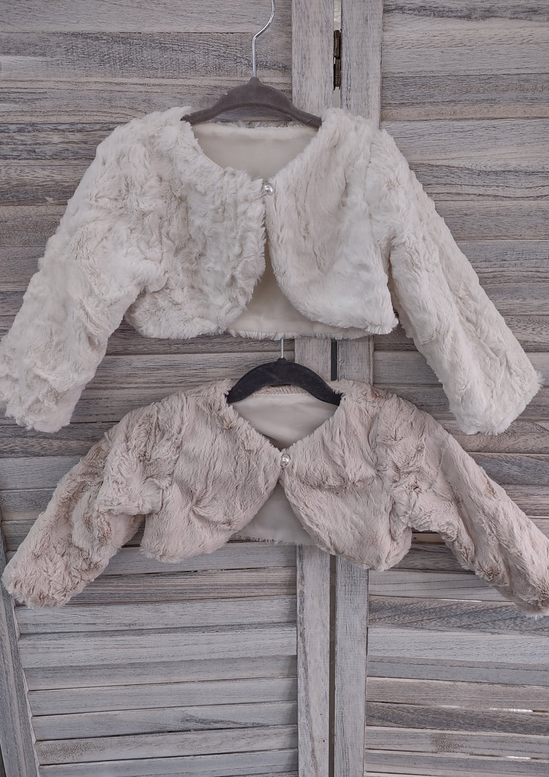 Girls’ Faux Fur Special Occasion Shrug