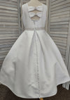 Joan Calabrese Satin Communion Dress with Pockets 119382