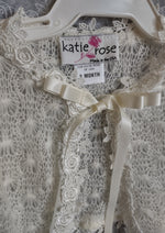 Katie Rose Cashmere Sweater with Rosette Trim - KRCashm