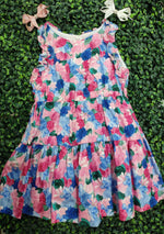 Mayoral Girl’s Pink and Blue Floral Dress - 3940