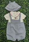 Mayoral Boys’ Blue and White Overalls Outfit - 1635
