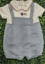 Mayoral Boys’ Blue and White Overalls Outfit - 1635