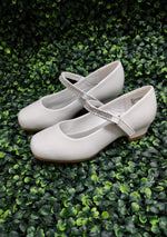 Swea Pea and Lilli - White Patent Leather MaryJane with Rhinestone Strap Girls Shoe-Mia