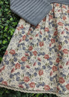 Martin Aranda Blue Knit and Floral Dress & Bonnet Set 047 30065