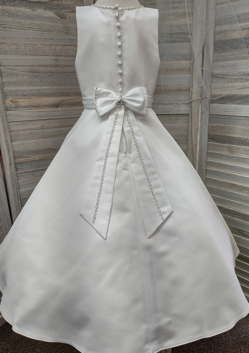 Sweetie Pie Girls' A-Line Communion Dress with Pleated Skirt - 3045 Sara's Children's Boutique Sweetie Pie Girls' A-Line Communion Dress with Pleated Skirt - 3045 Sara's Children's Boutique