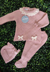 Juliana Girls’ Pink Knit 3 Piece Outfit - J5047