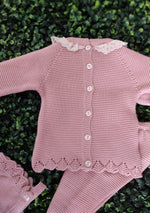 Juliana Girls’ Pink Knit 3 Piece Outfit J5047