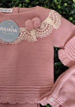 Juliana Girls’ Pink Knit 3 Piece Outfit - J4046
