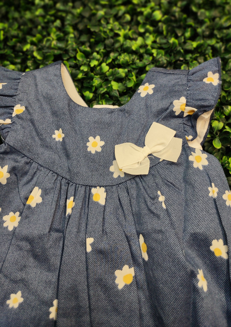Mayoral Baby Blue Romper with Daisies - 1601