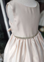 Sweet Kids Champagne Satin Party Dress - SK782
