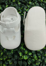 Michelina Bimbi Boys' White Textured Christening Shoes