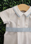 Bimbalo Boys' White and Blue Baptism Outfit - Shorts - 6007
