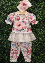Katie Rose Girls’ Lace and Roses 3 pc Outfit - Harper