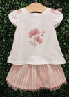 Mayoral Baby Girl's Pink Striped Skirt and Tee Set - 1879