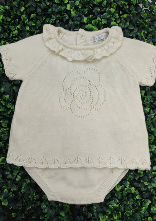 Infant Girls’ Ivory 2 Piece Outfit - DK235