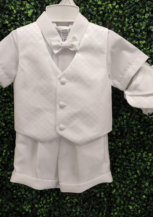 Lito Boys' White Shorts and Vest Outfit - Jasper