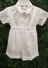 Lito Boys' White Shorts and Suspenders Outfit - 850