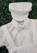 Lito Boys' White Shorts and Suspenders Outfit 850