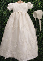 Piccolo Bacio Silk and Lace Baptism Gown - Katrina