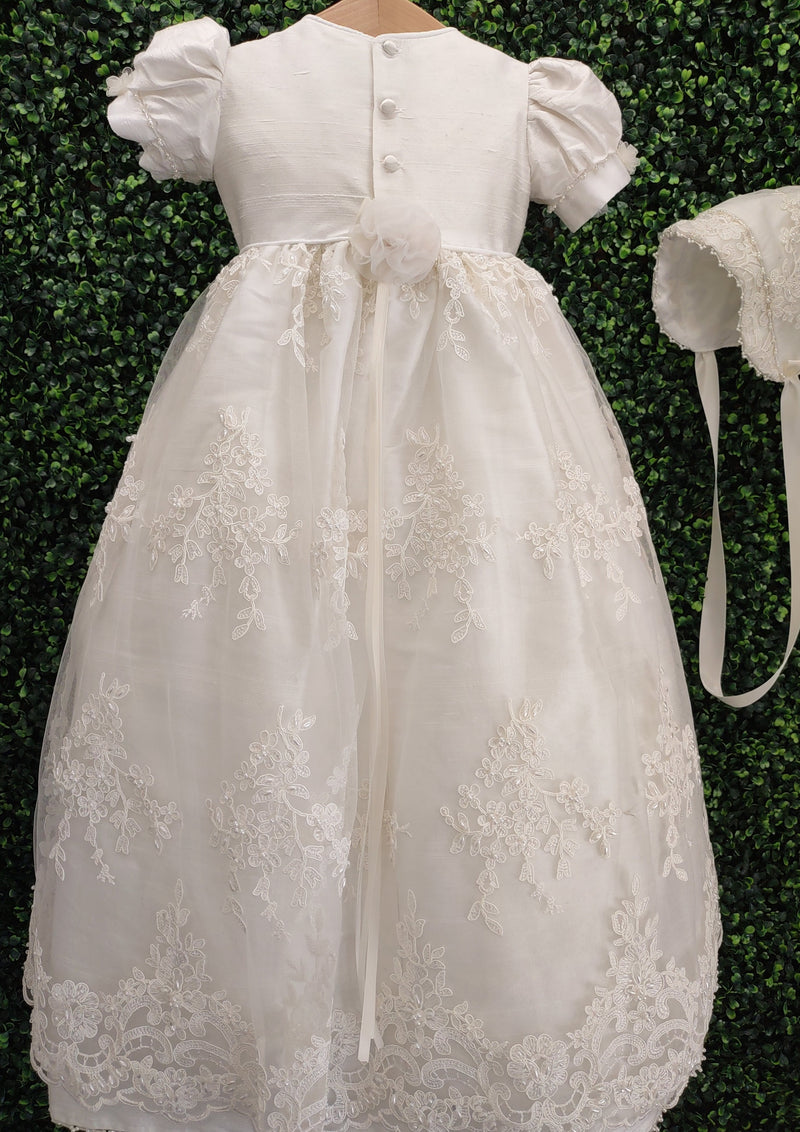 Lace baptism outlet dress