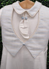 Piccolo Bacio Silk Baptism Outfit with Pale Blue Vest- Felix Knickers