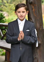 Michelina Bimbi -Boys Italian Gaberdine Tonal Stripe Suit