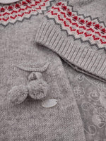 Dr. Kid Infant Boys’ 2 Piece Wool Cashmere Knit Outfit - Grey/Red-DK151