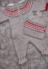 Infant Boys’ 2 Piece Wool Cashmere Knit Outfit - Grey/Red