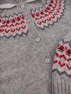 Dr. Kid Infant Boys’ 2 Piece Wool Cashmere Knit Outfit - Grey/Red-DK151